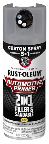 Rust-Oleum Automotive 2-in-1 Filler & Sandable Primer Custom Spray 5-in-1, 12 oz, Gray