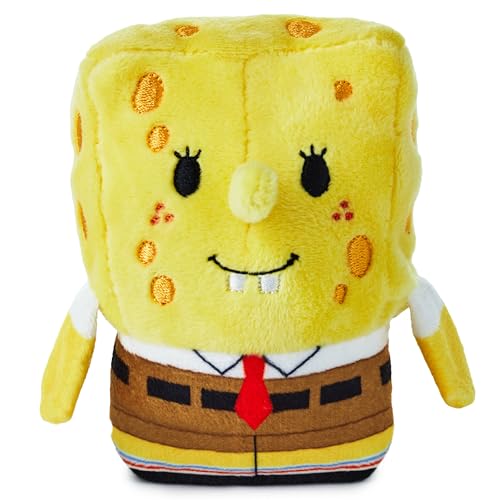 Hallmark itty Bitty Nickelodeon Spongebob Squarepants Plush Toy, 4.25" Mini Stuffed Animal, Easter Basket Stuffers
