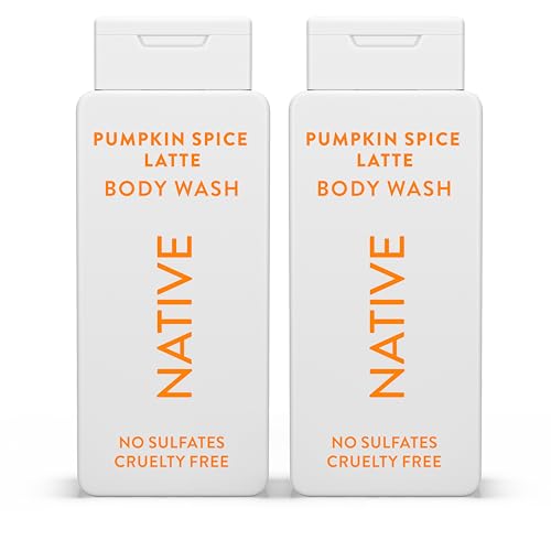 Native Body Wash with Naturally Derived Ingredients – Pumpkin Spice Latte – Sulfate & Paraben Free – For Women & Men – Skin‑Loving Cleanser – 18 oz (2‑Pack)