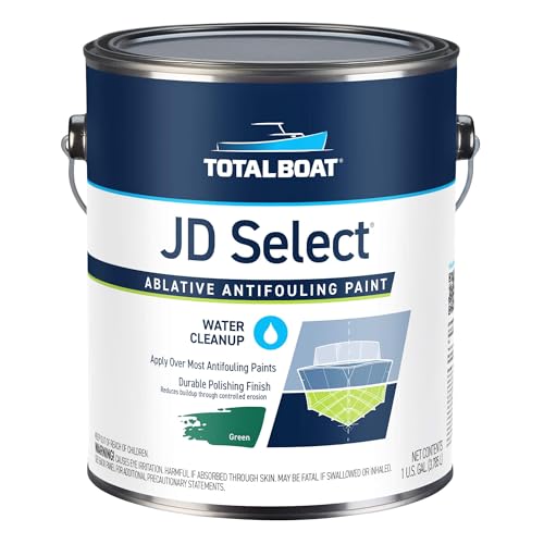TotalBoat JD Select Ablative Antifouling Bottom Paint for Fiberglass, Wood and Steel Boats (Green), 1 Gallon