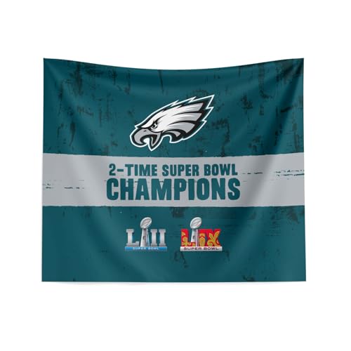Northwest NFL Philadelphia Eagles 2025 Super Bowl LIX Multi Champ Excellence Wall Hanging 34X40 Inches