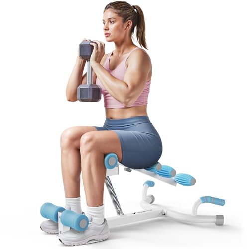MERACH Deep Squat Machine for Women, Adjustable Glutes Trainer Machine, Core & Leg Exercise, Push Up Board Workout Equipment at Home Gym(White)