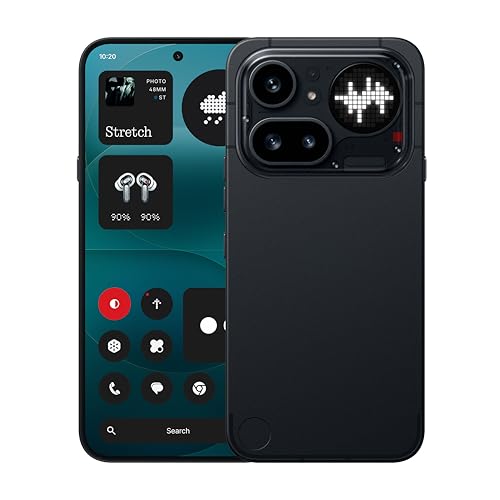 Nothing Phone (4a) Pro Cell Phone 2026 New, Unlocked Android 16 Smartphone, Triple-Lens Camera, AI Photo Edits, 6.83" 144Hz AMOLED Display, 5080mAh Battery, Dual-SIM Glyph Matrix (Black, 8+128GB)