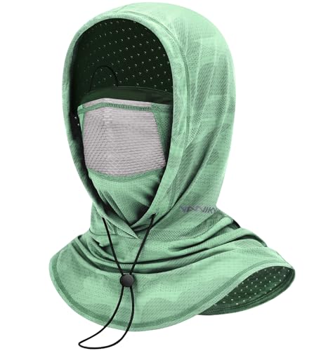 YANIKY Summer Cooling Balaclava with Breathable Holes, Sun UV Protection Face Mask for Running, Cycling, Fishing, Men & Women Mint Green
