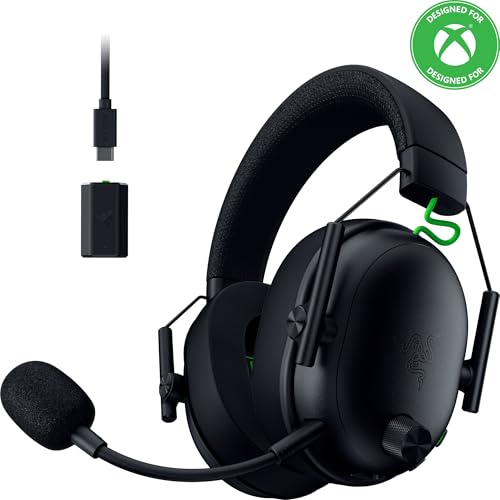 Razer BlackShark V3 Wireless Gaming Headset for Xbox: 50mm Drivers - Super Wideband Mic - 2.4 GHz, Bluetooth, USB - Works with PC, Mac, PS5, Nintendo Switch, Smartphone - Long Battery Life - Black