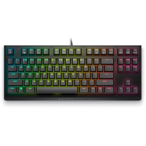 Alienware Tenkeyless Gaming Keyboard - AW420K - Dark Side of The Moon - Wired, Programmable, Cherry MX Red, USB, AlienFX RGB / 16.8 Million Colours