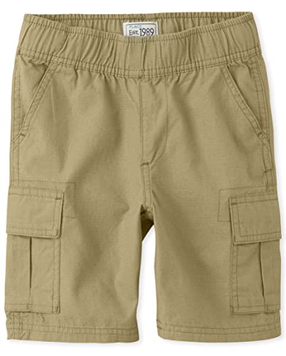The Children's Place Boys Pull on Cargo Shorts,Flax Single,4