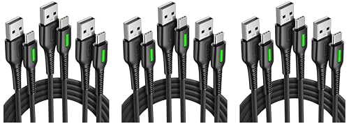 INIU USB to C Cable, 9 Packs 3.1A [6.6ft*2+1.6ft] USB A to USB C Fast Charging Cable, Braided Type C Phone Charger Cord for iPhone 15 Pro Max Samsung Galaxy S21 S20 S10 S9 Google Pixel LG Android