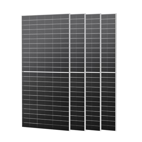 Renogy Solar Panels 4Pcs 590 Watt Bifacial N-Type12V 16BB Solar Panel, 25% High Efficiency Solar Module Monocrystalline for Garden Homes Farm Marine Off-Grid System Black
