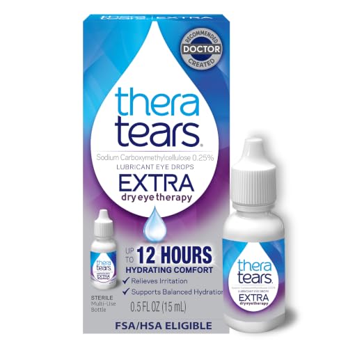 TheraTears Extra Dry Eye Therapy Lubricating Eye Drops for Dry Eyes, 0.5 Fl Oz