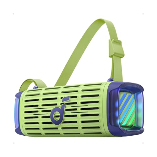 Soundcore Boom 3i by Anker, Compact Outdoor Speaker, IP68 Waterproof, Floating Playback, Saltwater-Resistant, BassUp 2.0, 50W Portable Speaker, Bluetooth 5.3, 16H, TWS, Kayak/Fishing/Camping-Green