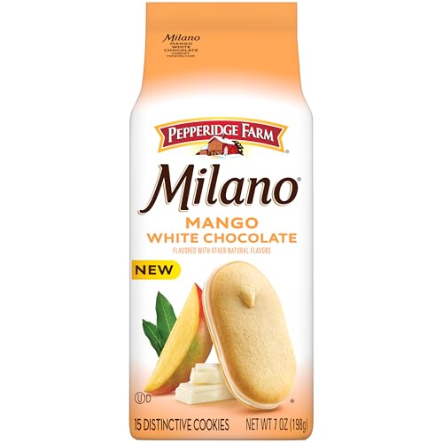 Pepperidge Farm Milano White Chocolate Mango Flavored Cookies, 7 Oz Bag