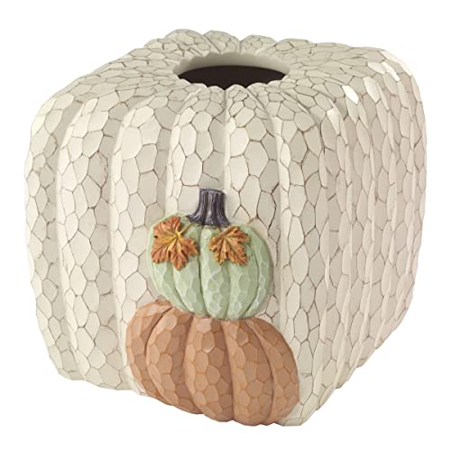 Avanti Linens - Tissue Box Cover, Fall Inspired Home Decor (Grateful Patch Collection)