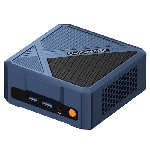 origimagic A3 Mini PC | Ryzen 7 8745HS | Radeon 780M GPU | 32GB DDR5 RAM(Up to 256GB) | 1TB SSD (M.2 2280 NVMe PCIe4.0 * 4), 11 Pro OS/2.5GbE /USB4.0/WiFi 6E/BT 5.2, Game/Design/Modeling/Programming