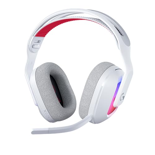 Logitech G Astro A20 X Lightspeed Wireless Gaming Headset for PS5, Xbox, Nintendo Switch/Switch 2, PC with 2-System PLAYSYNC Audio, Bluetooth, LIGHTSYNC RGB, and 48 kHz Boom Mic - White