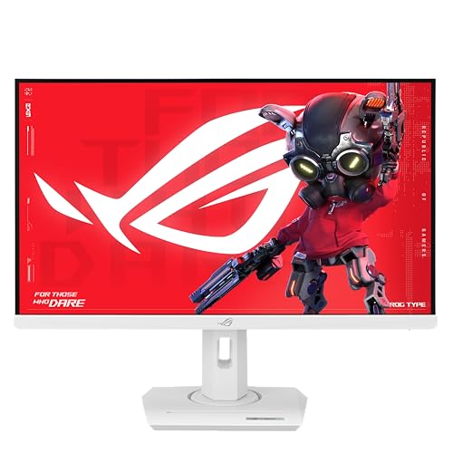 ASUS ROG Strix 27” 1440P USB-C HDR Gaming Monitor (XG27ACG-W) - White, QHD, 180Hz, 1ms, Fast IPS, DCI-P3 95%, Extreme Low Motion Blur Sync, G-Sync Compatible, Tripod Socket, AI Gaming, 3yr Warranty