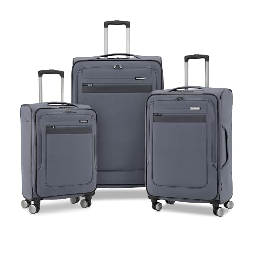 Samsonite Ascella 3.0 Softside Expandable Luggage with Spinner Wheels, 3-Piece Set (20/25/28), State/Black