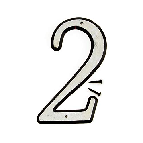 Hy-Ko 4” Classic Black Reflective Plastic House Number, Modern Raised Numbers for Exterior House, Durable Convenient Marking for Home Address with Included Mounting Hardware for Simple Installation