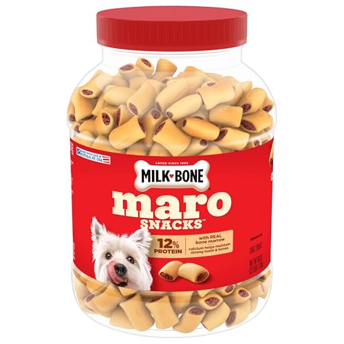 Milk-Bone MaroSnacks Small Dog Treats with Real Bone Marrow, 40 Oz. Canister