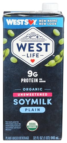 West Life Organic Unsweetened Soy Milk, 32 FZ
