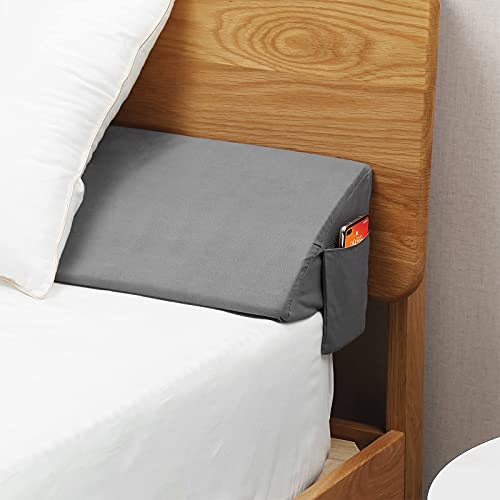 Vekkia Cal King Wedge Pillow Headboard/Bed Wedge Pillow for Headboard/Bed Gap Filler/Headboard Pillow,Pillow Wedge for Headboard Gap(0-6"),Stop Loosing Your Pillows,Phone(Gray 72"x10"x6")