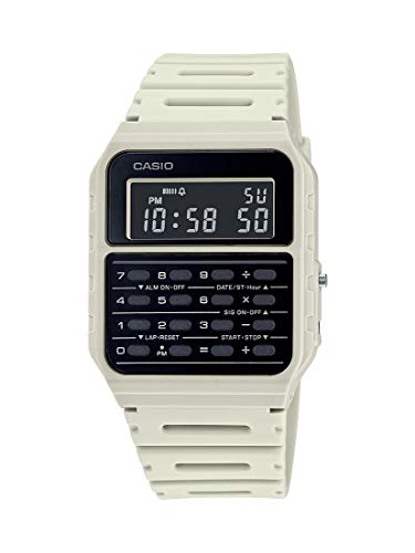 Casio CA53W Vintage Series | Grey | Data Bank | 1/100 SEC Stopwatch | Water Resistant | 8 Digit Calculator | Dual Time | Resin Band | Resin Case | Auto Calendar | Daily Alarm | 5 Year Battery