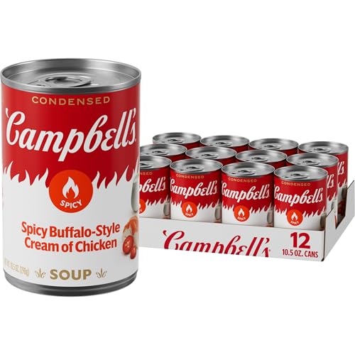 Campbell's Condensed Spicy Buffalo-Style Cream of Chicken Soup, 10.5 oz Can (Case of 12)