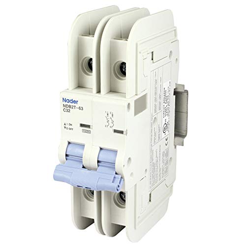 32A, 240V / 277V / 480V AC, 60V / 125V DC, 2 Pole, DIN Rail Mount Standard, Trip Curve: C, UL489