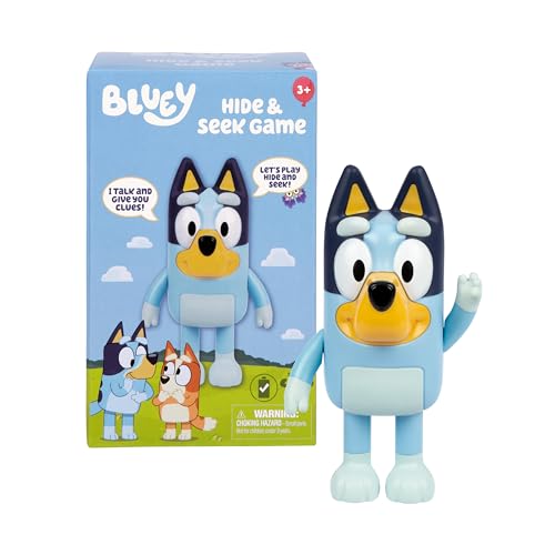 Bluey Game Hide and Seek Electronic Figure, Articulated, Musical Kids Figurines with Dance Mode, Interactive Toys for Kids, Toddler Figurine Toys for Ages 3+