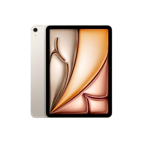 Apple iPad Air 11-inch (M4): Liquid Retina Display, 128GB, 12MP Front/Back Camera, Wi-Fi 7 with Apple N1 + 5G Cellular, Touch ID, All-Day Battery Life — Starlight