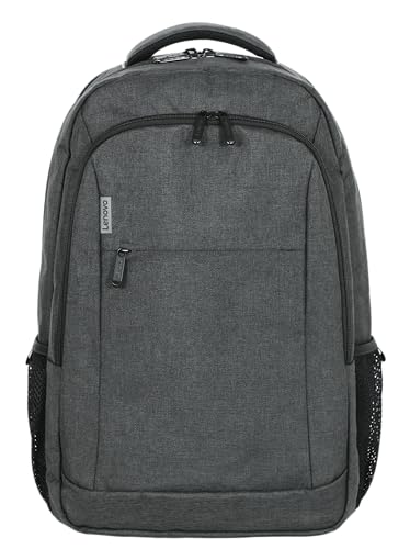 Lenovo B325 Laptop Backpack, Grey, 17-Inch, Water-Resistant Travel Backpack with External USB Port, Anti-Theft Design, Luggage Strap, for Men & Women, Perfect for Work, School, and Travel