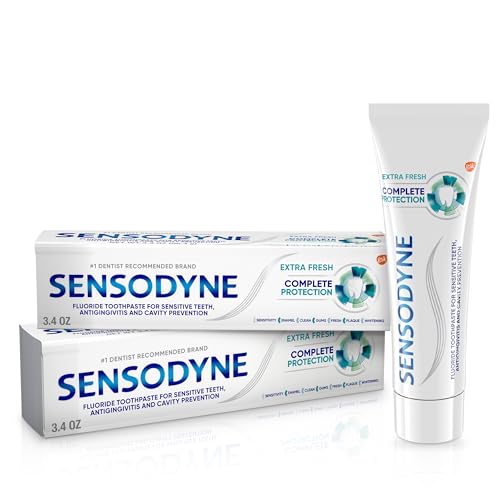 Sensodyne Complete Protection Sensitive Toothpaste For Gingivitis, Sensitive Teeth Treatment, Extra Fresh - 3.4 Ounces (Pack of 2)