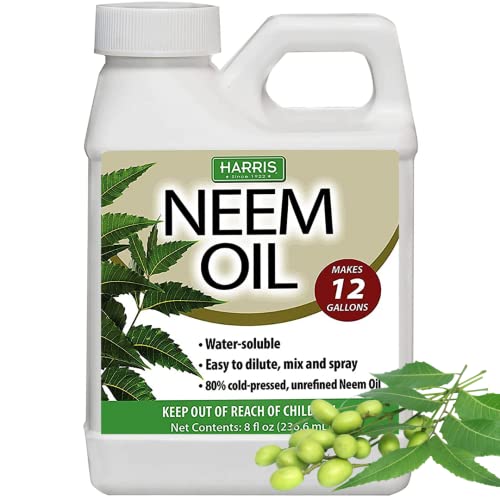 HARRIS Neem Oil Cold Pressed Water Soluble Concentrate, Makes 12 Gallons