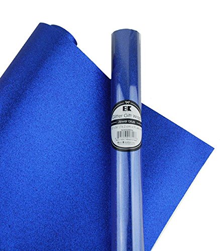 Best Creation Glitter Gift Wrap, 30 x 36-Inch, Jewel Blue