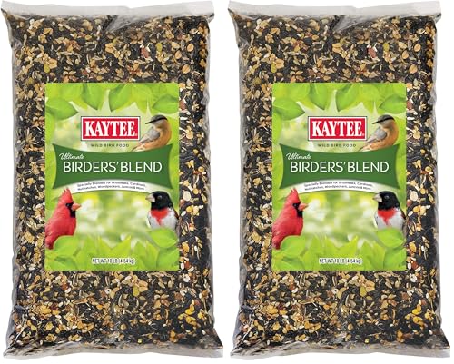 Kaytee Ultimate Birder's Blend Food,Wild Bird Seed for Grosbeaks,Cardinals,Nuthatches,Woodpeckers & More Outside Feeders,10 Pound,(Pack of 2)