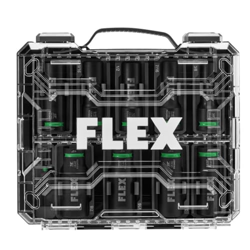 FLEX STACK PACK 10-Piece Thin Wall Deep Well 6-Point 1/2-Inch Drive Impact Nut Socket Set - FAM10401-10