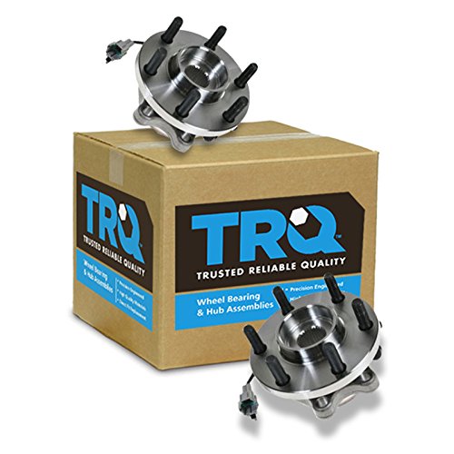 TRQ Front Left and Right Wheel Bearing and Hub Assembly 2 Piece Set 4WD Compatible with 2005-2019 Nissan Frontier 4WD 2005-2012 Pathfinder 4WD 2005-2015 Xterra 4WD