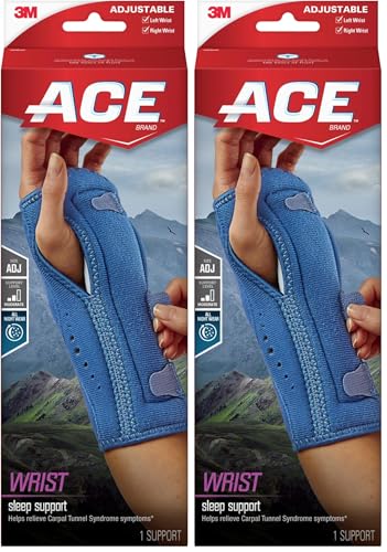 ACE Brand Night Wrist Sleep Support 209626, Adjustable, 12 Packs per case (Pack of 2)