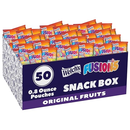 Welch's Fruit Snacks, Juicefuls Fusions, Assorted Fruit Flavor, Bulk Pack, Gluten Free, Natural Colors & Flavors, 0.8oz (Pack of 50)