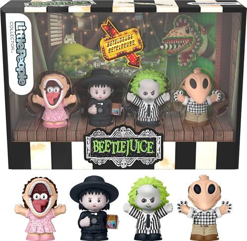 Little People Collector Beetlejuice Special Edition Set for Movie Fans, 4 Character Figures in a Display Package