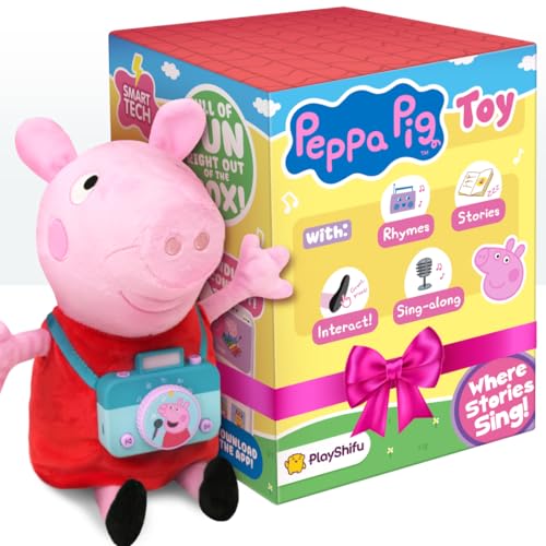 PlayShifu Peppa Pig Toy | Gift a Magical Storytelling Experience! | an Interactive Plush that Sings, Tells Stories & Plays Rhymes | Adorable for Boys & Girls Ages 3–6