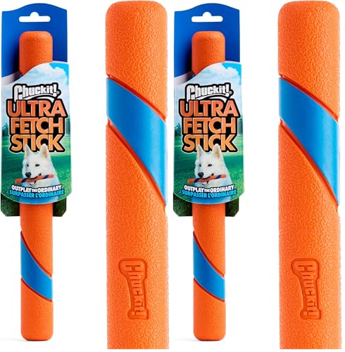 Chuckit! Interactive Dog Toy Ultra Fetch Stick - 12 Inch Outdoor Dog Toy for All Breed Sizes,(Pack of 2)