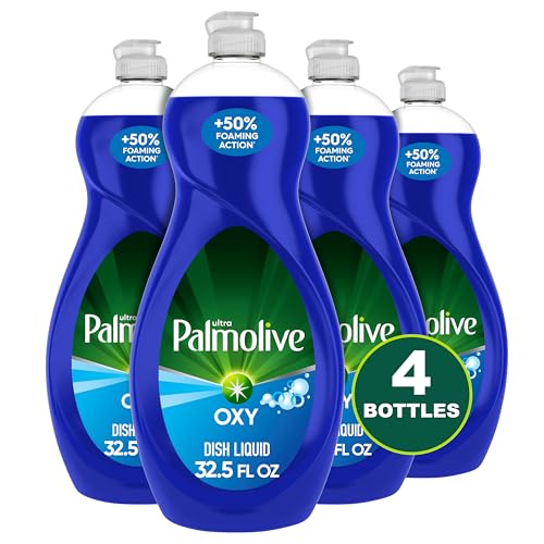 Palmolive Ultra Dishwashing Liquid Dish Soap, Oxy Power Degreaser - 32.5 Fl Oz (Pack of 4)