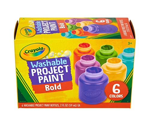 Crayola Washable Kids Paint (6ct), School Supplies, Painting Set for Kids, Spring Crafts, Art Teacher Gifts for Toddlers, Ages 3+