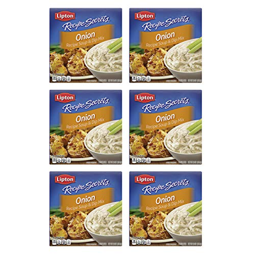 Lipton Soup and Dip Mix For a Delicious Meal Onion Great With Your Favorite Recipes, Dip or Soup Mix 2 oz (Pack of 6)