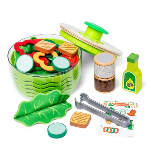 Melissa & Doug Salad Spinner Play Set, Pretend Play Food for Boys and Girls Ages 3+