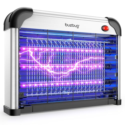 Buzbug LED Bug Zapper Indoor, 3800V High-Voltage, 3 LED Bulbs Up to 50,000 Hours, Electric Mosquito Zapper, Fly Trap Mosquito Trap, Fly Killer Fly Zapper -MA009