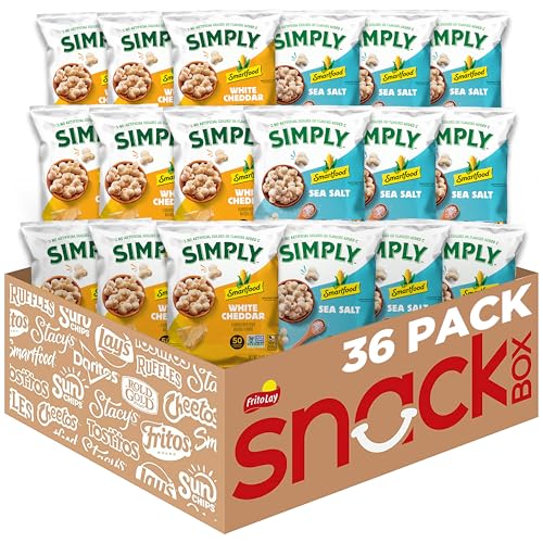 Smartfood Simply Variety Pack, White Cheddar and Sea Salt 0.5oz (36 Count)