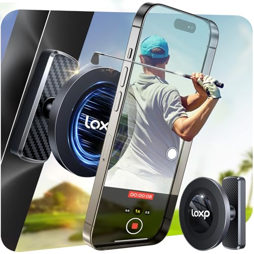 LOXP N56 Magnetic Golf Cart Phone Holder Mount Compatible With MagSafe for iPhone 17-12 Pro Max Plus Fits Club Car, EZGO, Yamaha, Icon, Golf Cart Accessories Gift for Men Women Business Partner Friend