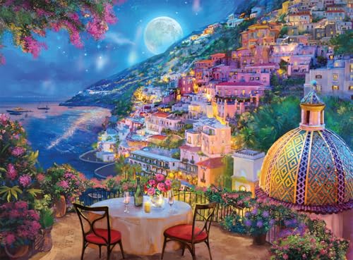Buffalo Games - Lillia - Rendezvous Positano - 1000 Piece Jigsaw Puzzle for Adults -Challenging Puzzle Perfect for Game Nights - Finished Size is 26.75 x 19.75